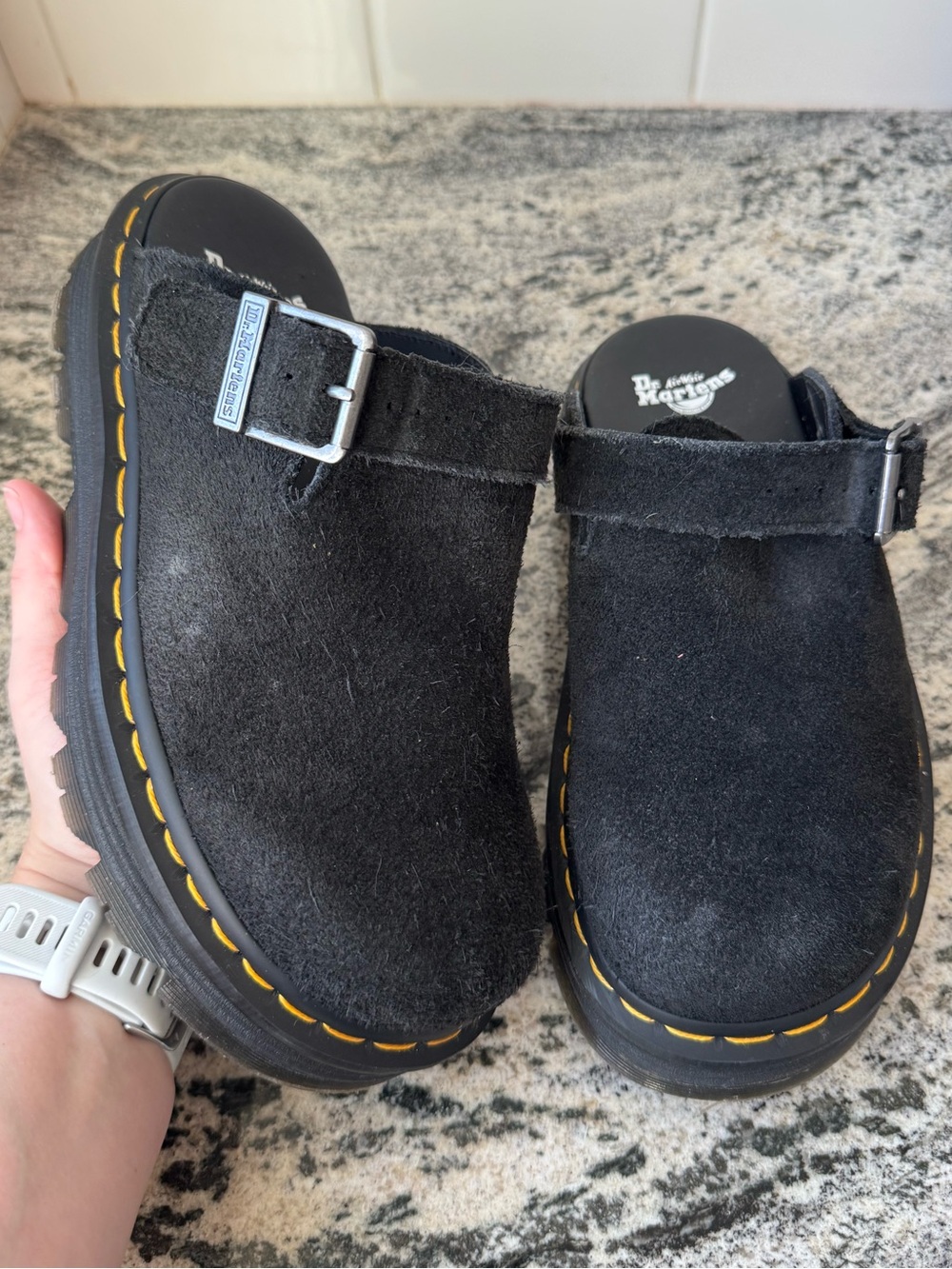 Dr. Martens Zebzag Mule in Black. L 7. VGUC.